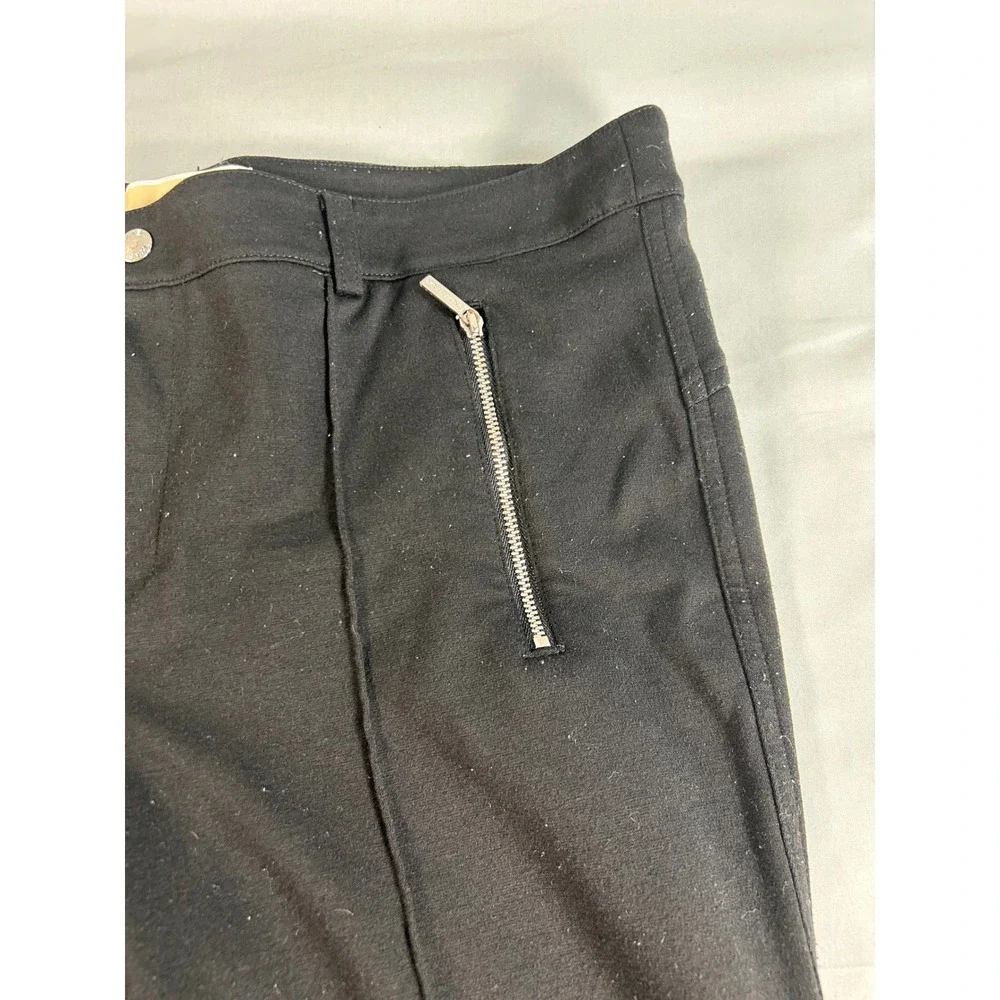 Michael Kors Womens XL Black Equestrian Skinny Pants Zipper Pockets High Rise‎